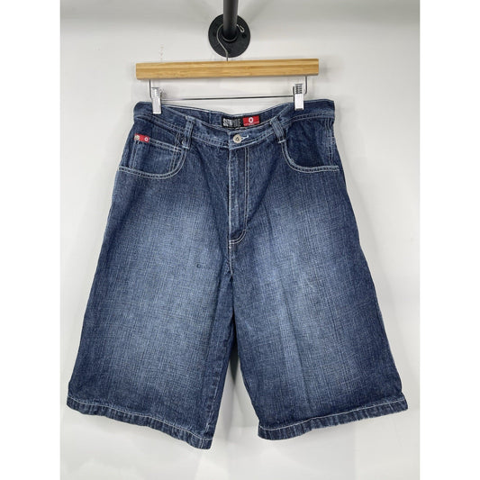 VTG Men’s Southpole Dark Wash Denim Baggy Y2K Hip Hop Shorts Sz 36