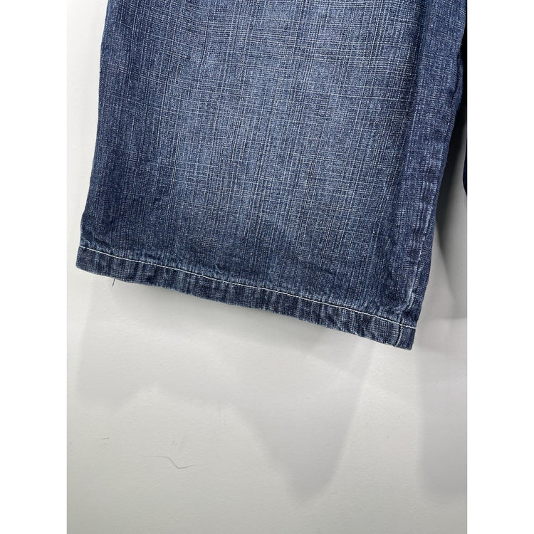 VTG Men’s Southpole Dark Wash Denim Baggy Y2K Hip Hop Shorts Sz 36