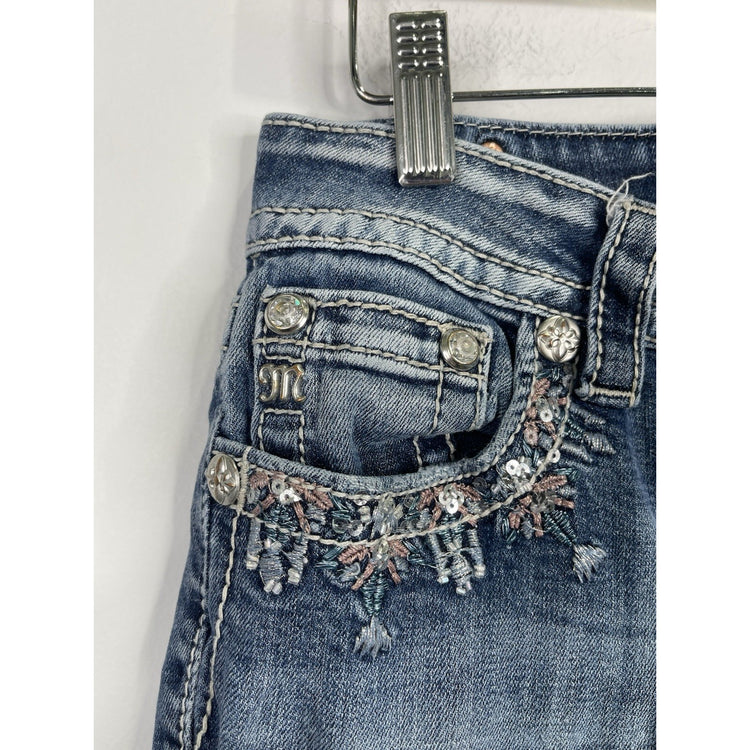 Y2k Women’s Miss Me Blue Size 27 Mid-rise Boot Cut Jeans