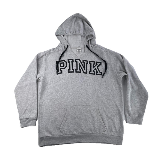 Women’s PINK Victoria Secret Light Gray PINK Hoodie Size L