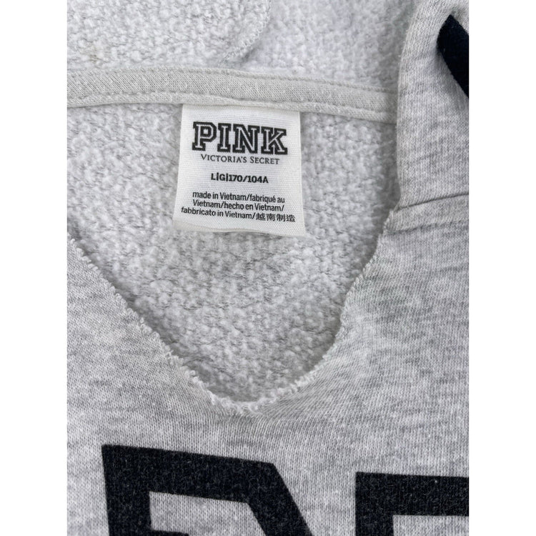 Women’s PINK Victoria Secret Light Gray PINK Hoodie Size L