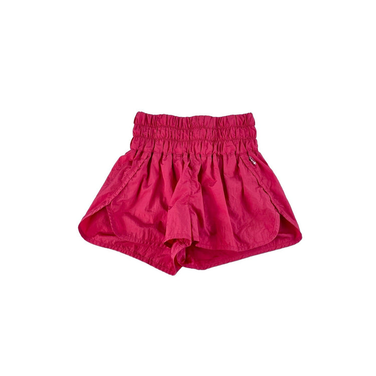 Womens FP Movement Red "The Way Home" High-Rise Athletic Running Shorts Size S