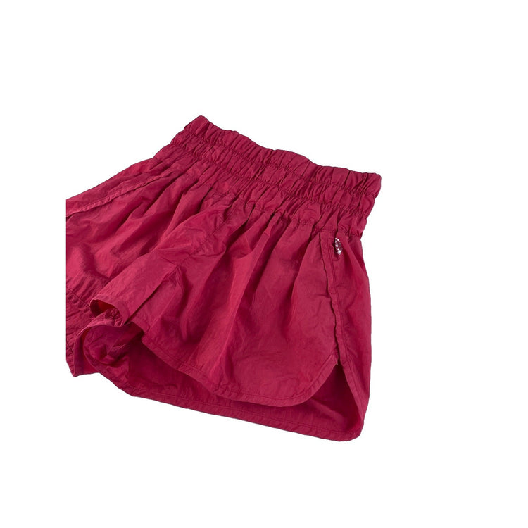 Womens FP Movement Red "The Way Home" High-Rise Athletic Running Shorts Size S