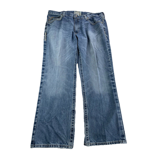 Men’s ARIAT Straight Denim Blue Jeans Size 40/30