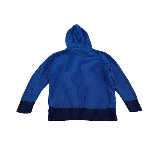 Womens Lauren Ralph Lauren Size Large Hooded Blue Knitted Sweater