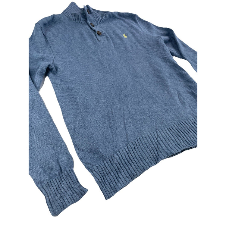 Mens Polo Ralph Lauren Size Small Light Blue Quarter Knitted Sweater