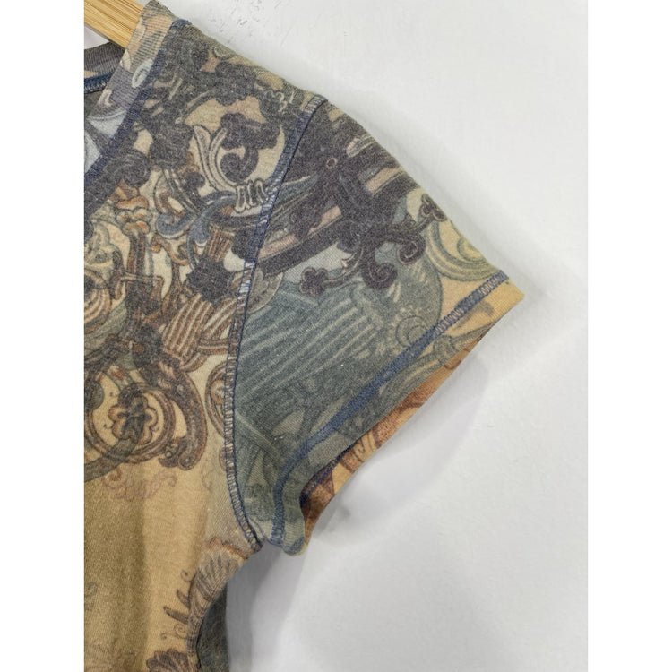 Women’s Y2k Rhinstone Harley Davidson Thin Sleeve T-shirt Sz Medium