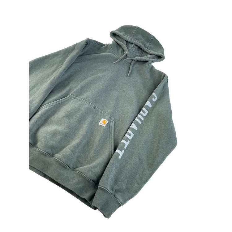 Mens Carhartt Gray Loose Fit Hoodie Size Small