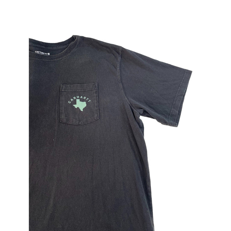Mens Carhartt Relaxed Fit Texas Graphic T-Shirt Black Size 2XL