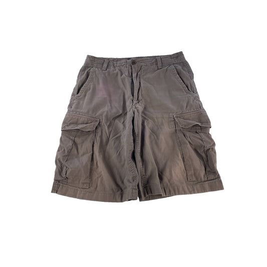 Mens Banana Republic Corduroy Cargo Shorts Brown Utility Size 32
