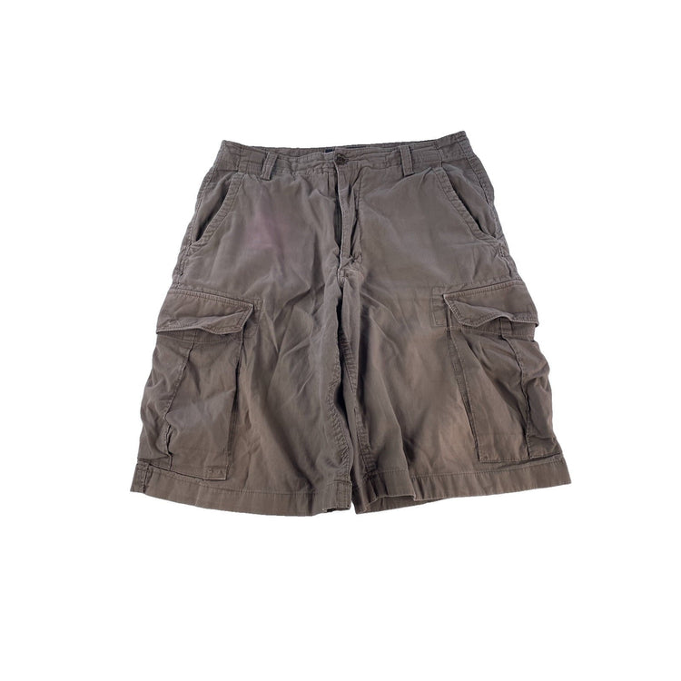 Mens Banana Republic Corduroy Cargo Shorts Brown Utility Size 32