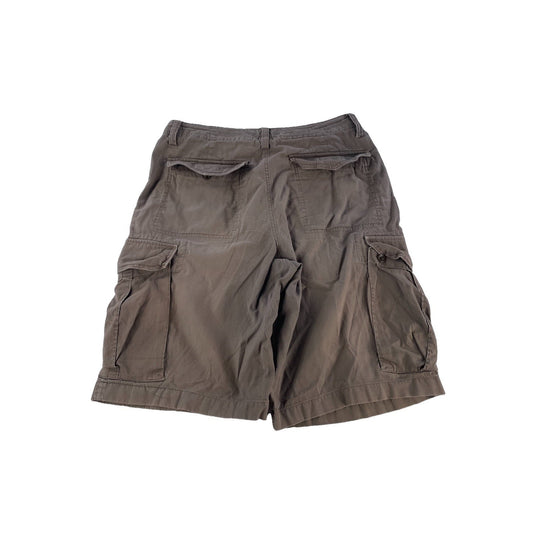 Mens Banana Republic Corduroy Cargo Shorts Brown Utility Size 32