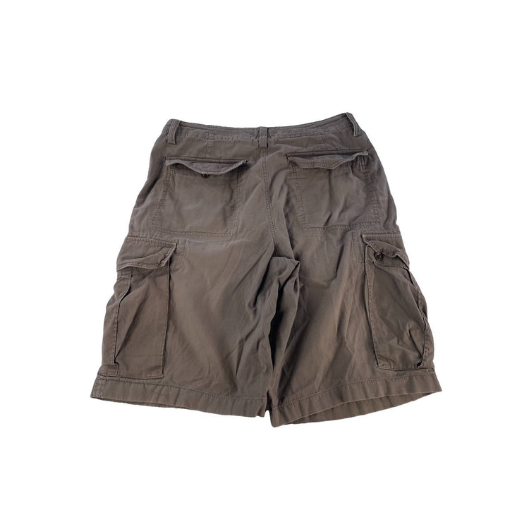 Mens Banana Republic Corduroy Cargo Shorts Brown Utility Size 32