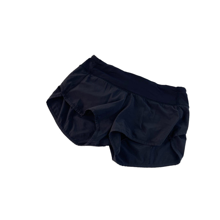 Women's Lululemon Speed Up or Track That Black Running Shorts Size 4