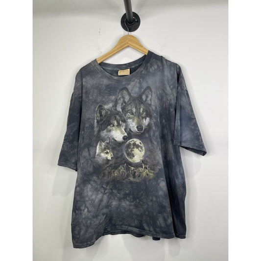 Mens Vintage The Mountain Wolf Pack Gray T-shirt Sz XL