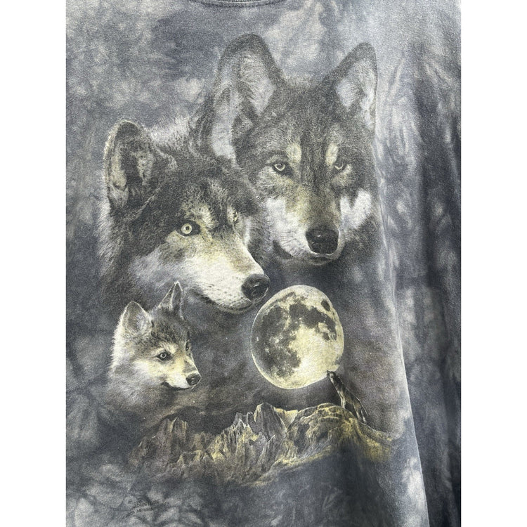 Mens Vintage The Mountain Wolf Pack Gray T-shirt Sz XL