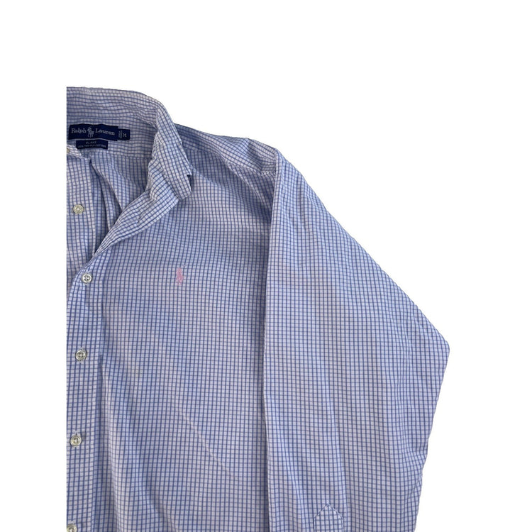 Men Vintage Ralph Lauren Blake Button Down Shirt Check Size M
