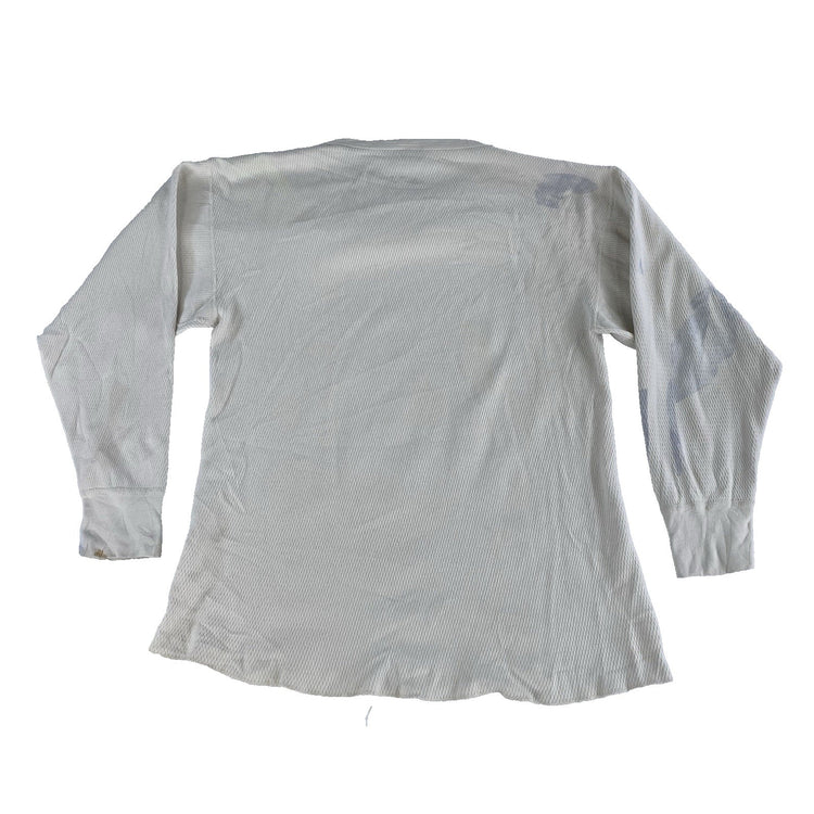 Mens Carhartt White Whip Nelson Waffle Knit Long Sleeve T Shirt Size Medium