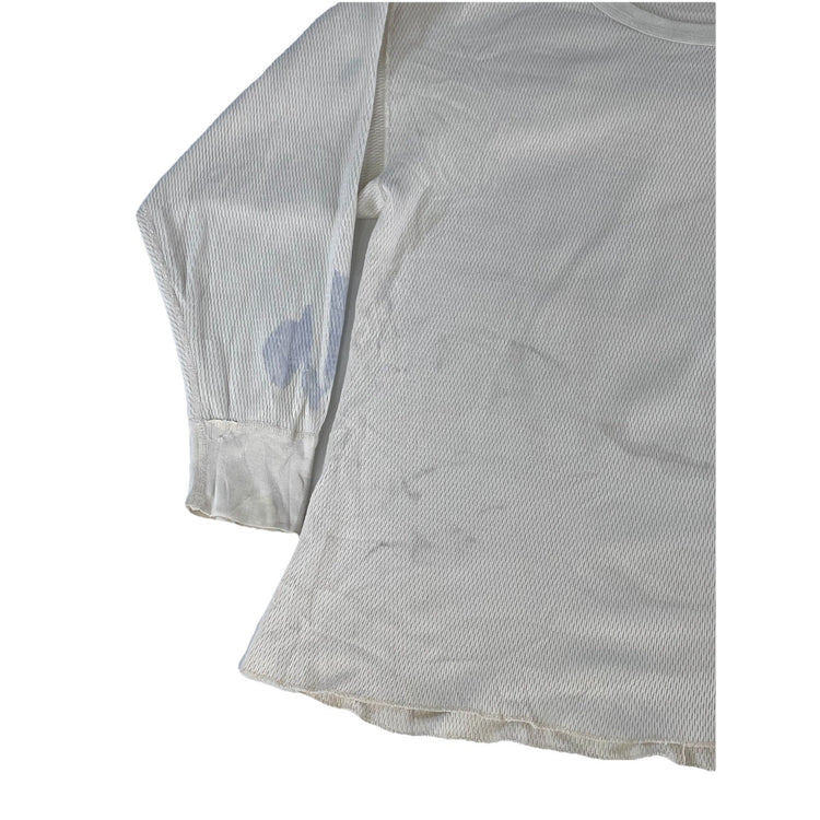 Mens Carhartt White Whip Nelson Waffle Knit Long Sleeve T Shirt Size Medium