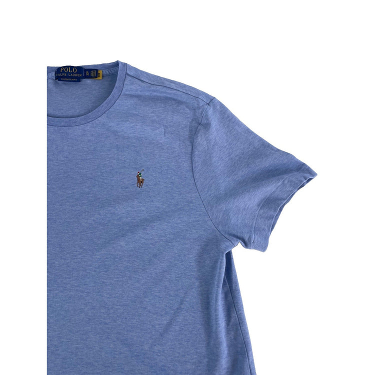Mens Polo Ralph Lauren Heathered Baby Blue Classic T-Shirt Mini Logo Size Xl