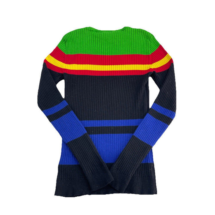 Womens Xs Knitted Long Sleeve Cardigan Green Red Yellow Blue And Black