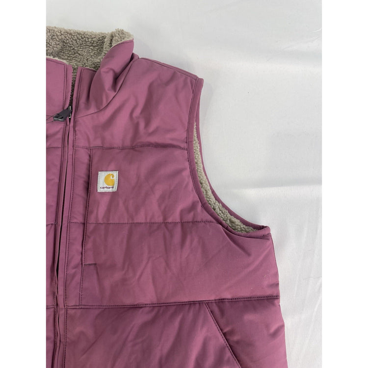 Womens Carhartt Purple Montana Insulated Reversible Vest Size Medium