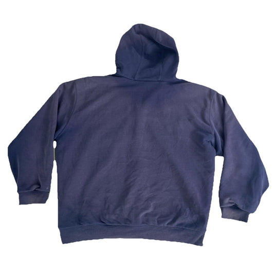 Mens Carhartt Blue Full Zip Hoodie Workwear Jacket Size 2Xl