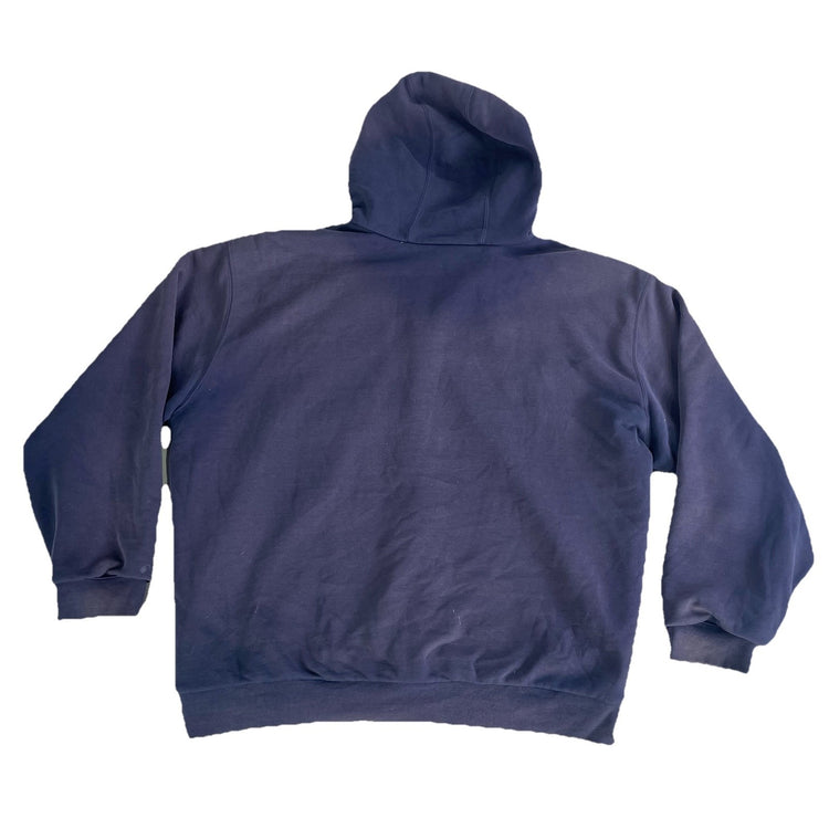 Mens Carhartt Blue Full Zip Hoodie Workwear Jacket Size 2Xl