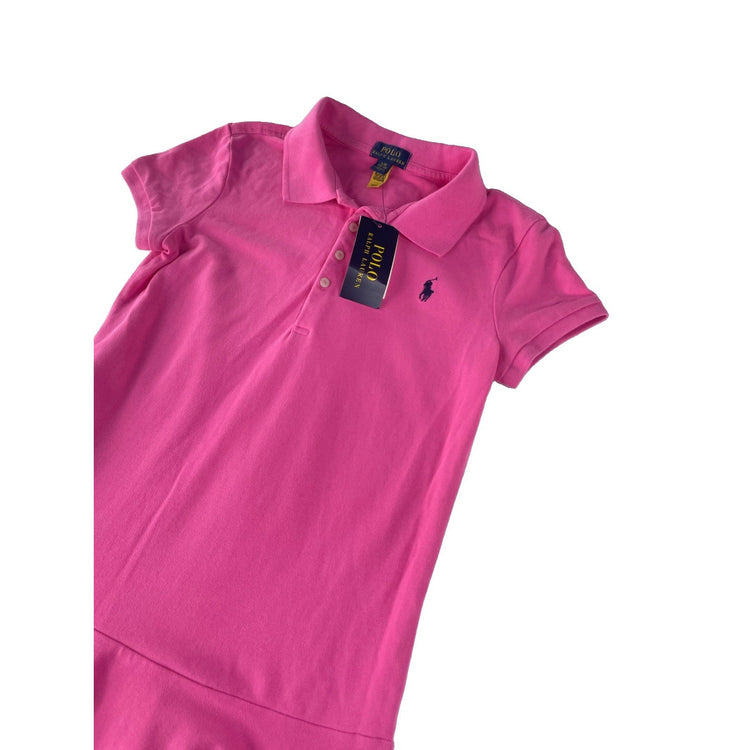 Girls Polo Ralph Lauren Pink Drop Waist Polo Dress Size L/G 12-14