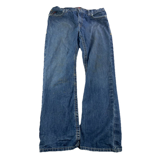 Men’s Ariat FR Relaxed Bootcut Blue Jeans Size 36/32
