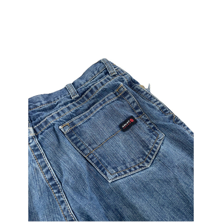 Men’s Ariat FR Relaxed Bootcut Blue Jeans Size 36/32