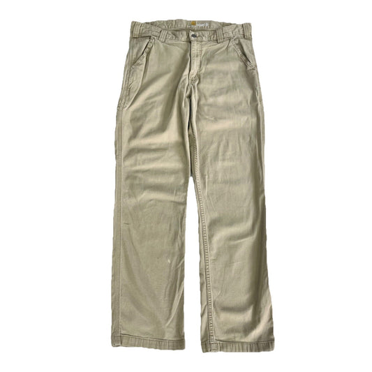 Mens Carhartt Relaxed Fit Khaki Pants Size 33X32