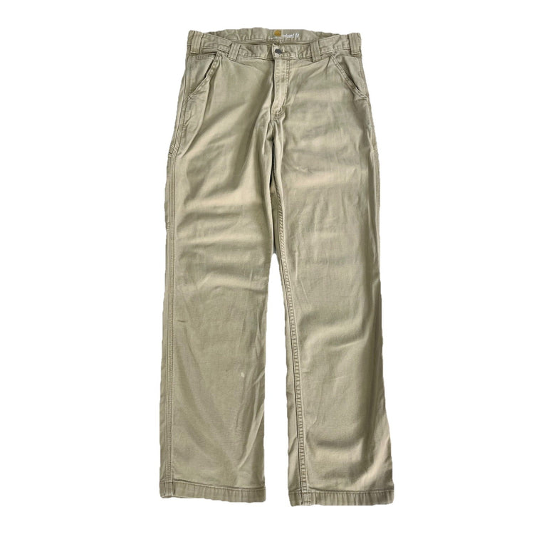 Mens Carhartt Relaxed Fit Khaki Pants Size 33X32
