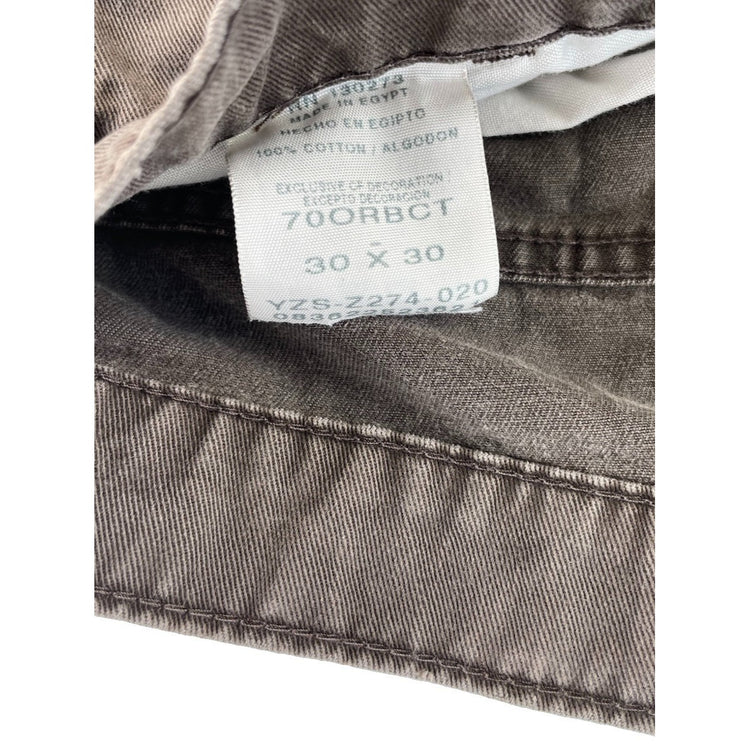 Mens Wrangler Originals Cargo Pants Brown Cotton Work Utility Faded Size 30x30