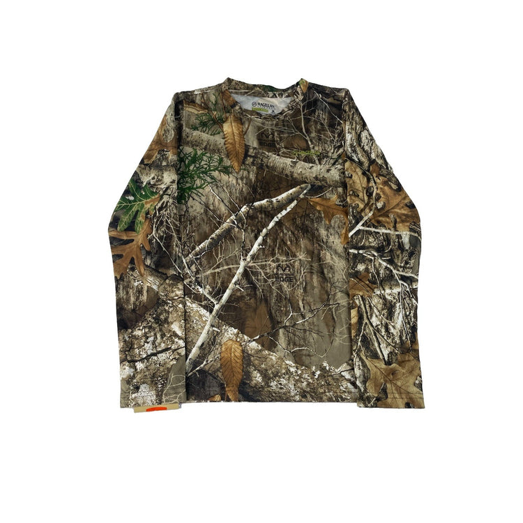 Mens Magellan Dri Fit Realtree Camo Print Long Sleeve Shirt Size Medium