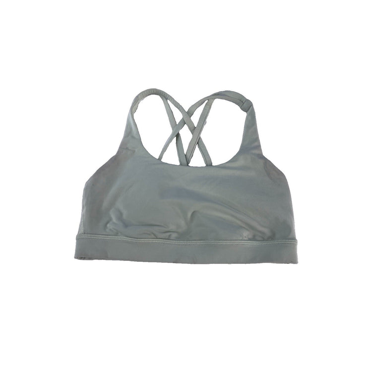 Womens Lululemon Mint Sage Green Strappy Yoga Sports Bra SIZE 4
