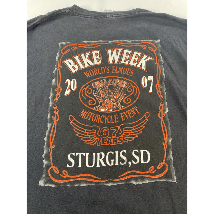 Men Delta Black “Bike Week 2007 “Graphic Long Sleeve Shirt Size Xl