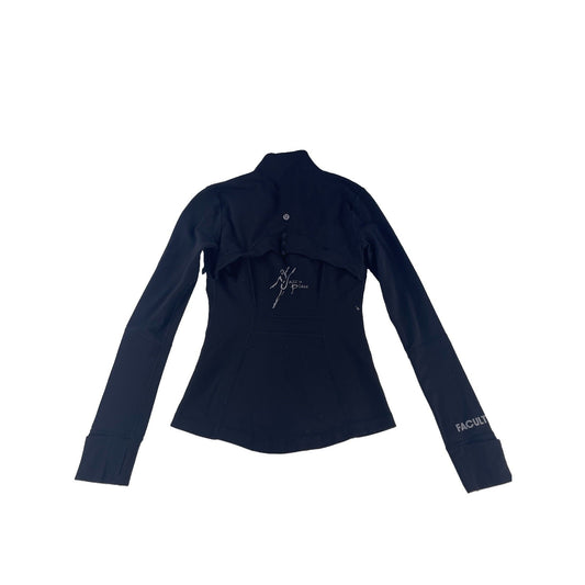 Women Lululemon Black Define Jacket Custom Jazz n Place Dance Faculty Logo Size4
