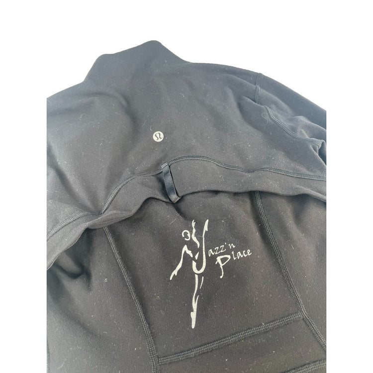 Women Lululemon Black Define Jacket Custom Jazz n Place Dance Faculty Logo Size4