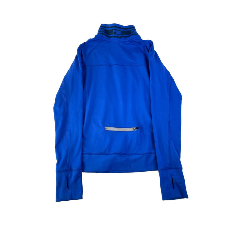 Womens Victoria's Secret PINK Ultimate Blue Athletic Half-Zip Pullover Size XS
