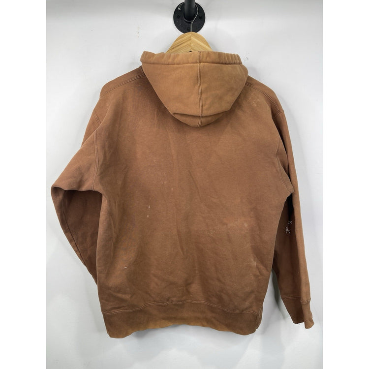 Men’s Vintage Hurley International Embroidered And Distressed Brown Hoodie Sz M