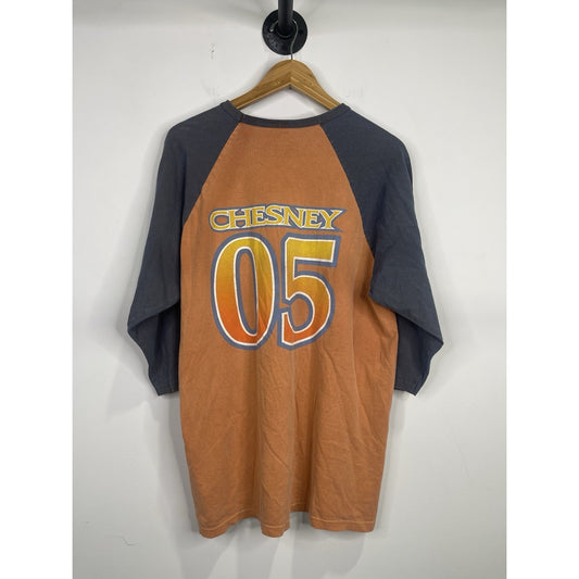 Men’s Vintage 2005 Kenny Chesney Raglan T Shirt Somewhere In The Sun Tour Sz L