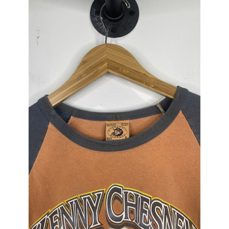 Men’s Vintage 2005 Kenny Chesney Raglan T Shirt Somewhere In The Sun Tour Sz L