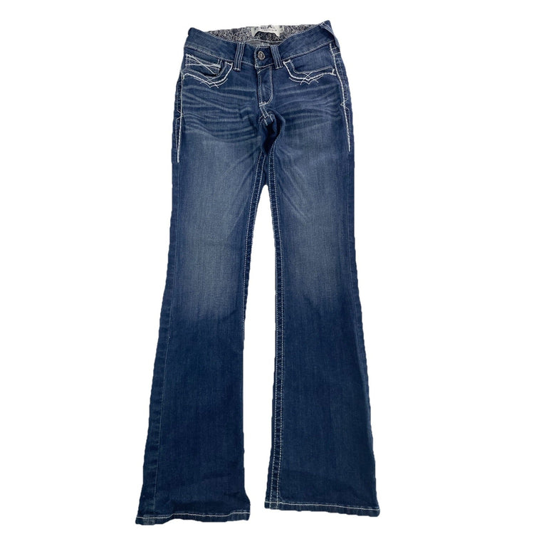 Women’s Ariat REAL Denim Bootcut Medium-Dark Wash Blue Jeans Size 27r