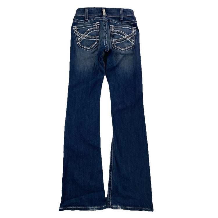 Women’s Ariat REAL Denim Bootcut Medium-Dark Wash Blue Jeans Size 27r