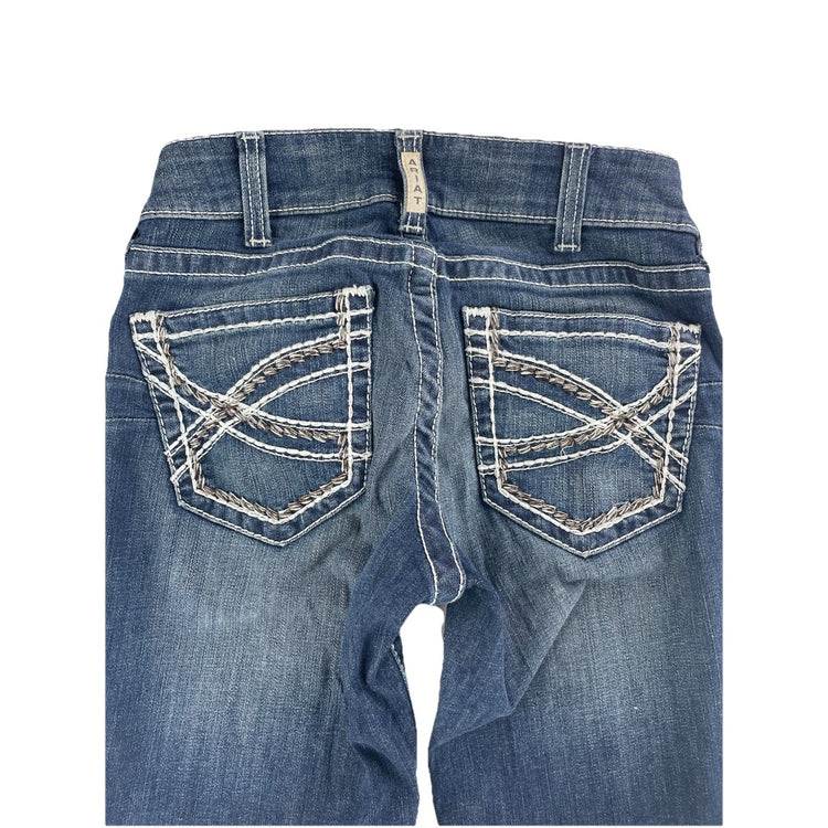 Women’s Ariat REAL Denim Bootcut Medium-Dark Wash Blue Jeans Size 27r
