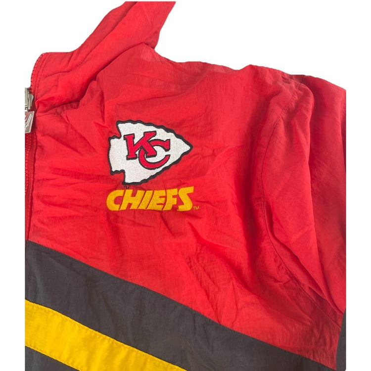 Mens Vintage 90s Might MAC Kansas City Chiefs Reversible Puffer Jacket Size M