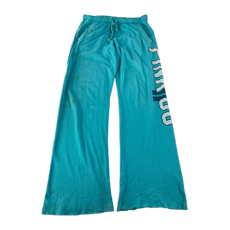 Women's Victoria's Secret PINK Teal Logo Flare Sweatpants Size Small