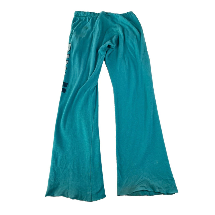Women's Victoria's Secret PINK Teal Logo Flare Sweatpants Size Small