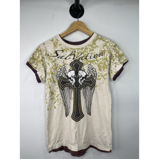 Mens Y2k Affliction Style  T-shirt Size M